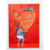 Ich liebe Dich Valentinstag Glückwunschkarte mit...