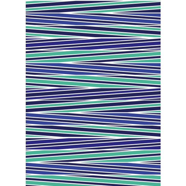 A Geschenkpapier Röllchen Querstreifen mint-blau 70x200cm