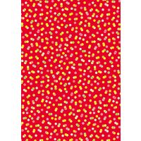 Geschenkpapier Röllchen Punkte auf rot 70x200cm