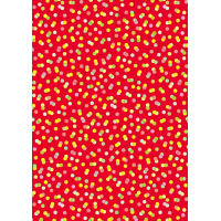 Geschenkpapier Röllchen Punkte auf rot 70x200cm
