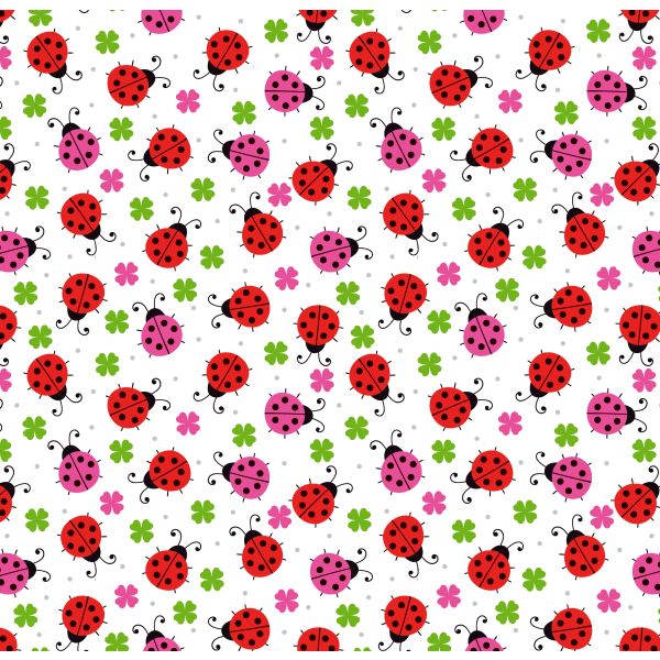 Geschenkpapier Röllchen Glitzerkäfer Marienkäfer 70x150cm