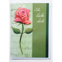Ich liebe Dich Valentinstag Karte mit Umschlag - UVP:...