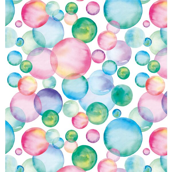 Geschenkpapier Röllchen Bubbles 70x150cm bunte Blasen Pastelbälle BSB