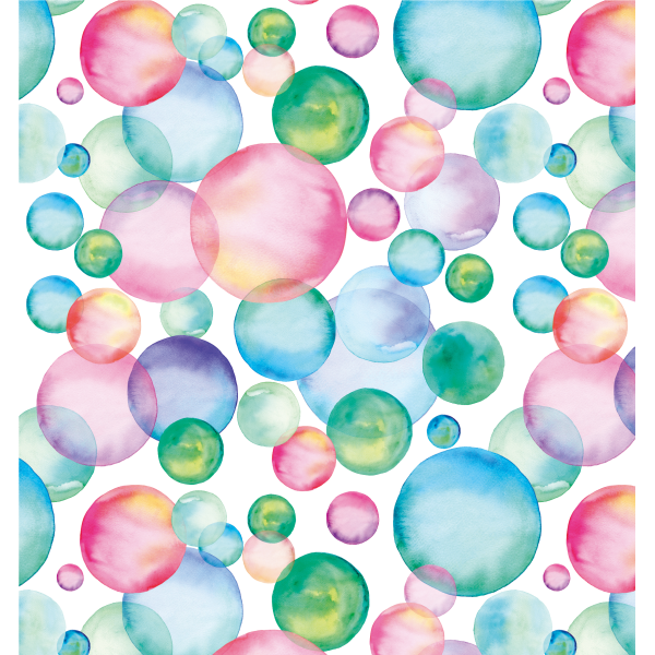 Geschenkpapier Röllchen Bubbles 70x150cm bunte Blasen Pastelbälle BSB