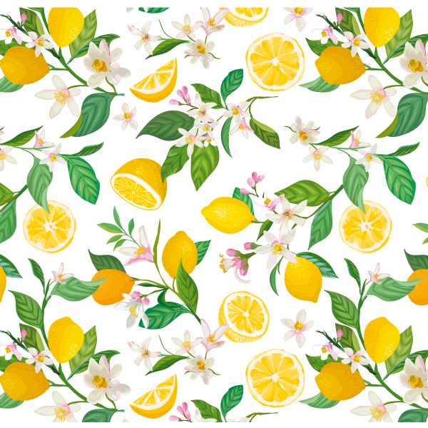 Geschenkpapier Röllchen Lemon  Zitronen Kraftpapier mit Strukturprägung, Naturebag plastikfrei 70x150cm