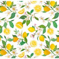 Geschenkpapier Röllchen Lemon  Zitronen Kraftpapier...