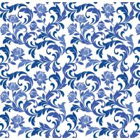 Geschenkpapier Röllchen Ranken blau Kraftpapier mit...