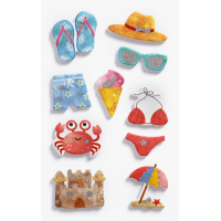 Sticker Creative Aufkleber Strandsachen Sandburg Badehose...