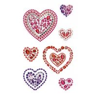 Sticker Crystal Aufkleber Herzchen Herzen