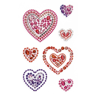 Sticker Crystal Aufkleber Herzchen Herzen