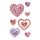 Sticker Crystal Aufkleber Herzchen Herzen