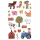 Sticker Creative Aufkleber Bauernhoftiere Traktor Landwirtschaft