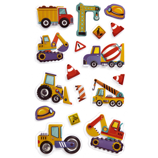 Sticker Creative Aufkleber Baustellenfahrzeuge Bagger LKW Raupe Mischmaschine