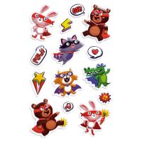 Sticker Creative Aufkleber Tierhelden Bär Krokodil...