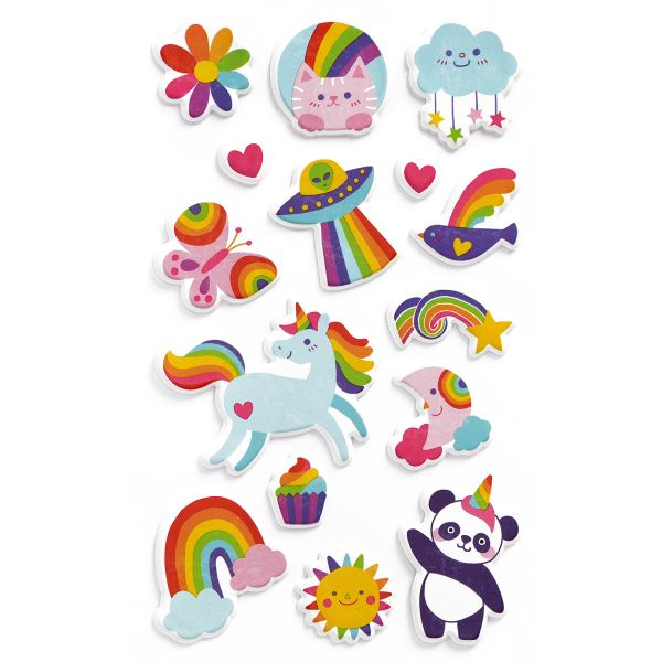 Sticker Creative Aufkleber Regenbogen Panda Einhorn (BSB-85-841 im Katalog)