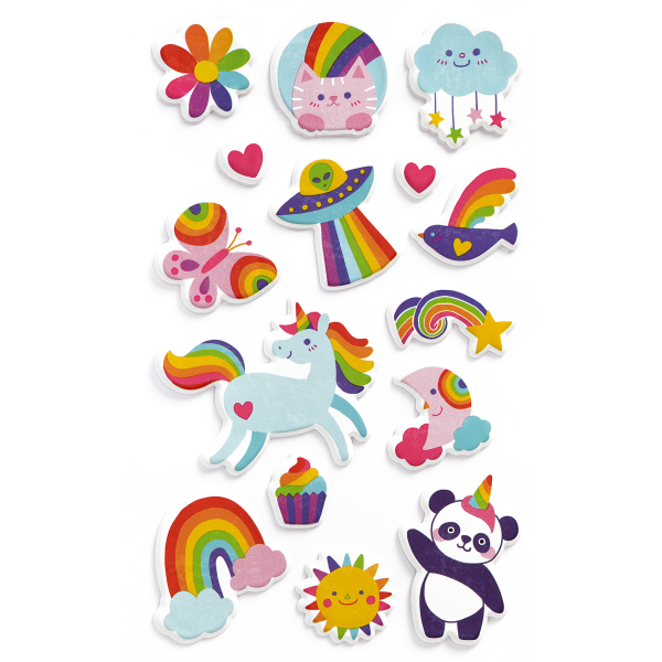 Sticker Creative Aufkleber Regenbogen Panda Einhorn (BSB-85-841 im Katalog)