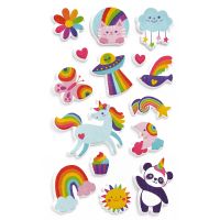 Sticker Creative Aufkleber Regenbogen Panda Einhorn...