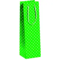 Flaschentüte Geschenktüte Dots Green gün...