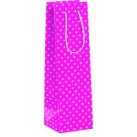Flaschentüte Geschenktüte Dots Pink pink mit...
