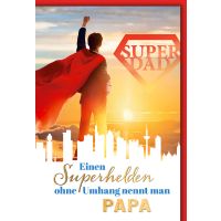 Vatertag Super Dad Glückwunschkarte mit Umschlag