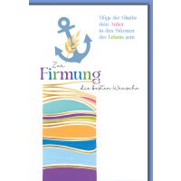 Firmung Anker Glückwunschkarte mit Umschlag