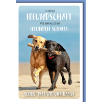 Liebe Zwei Hunde am Strand Glückwunschkarte mit...