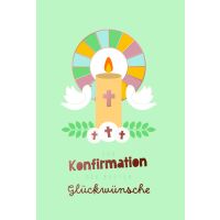 Konfirmation Glückwunschkarte mit Umschlag Brennende...