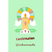 Konfirmation Glückwunschkarte mit Umschlag Brennende...