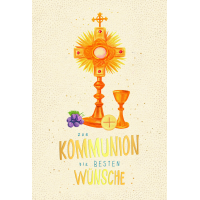 Kommunion Glückwunschkarte mit Umschlag Green Line...