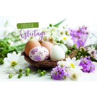 Ostern Grußkarte Doppelkarte mit Briefumschlag Eier...