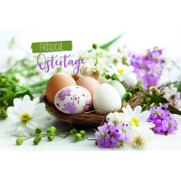 Ostern Grußkarte Doppelkarte mit Briefumschlag Eier...