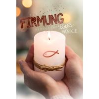 Firmung Glückwunschkarte mit Briefumschlag Brennende...