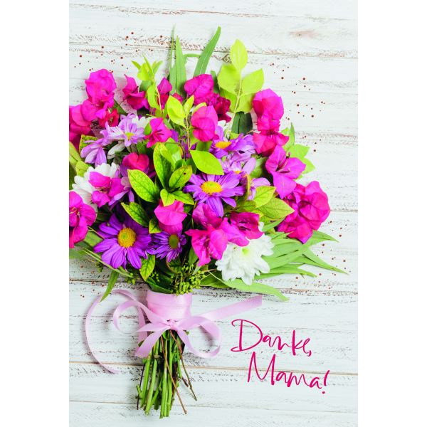 Muttertag Glückwunschkarte mit Umschlag Blumenstrauß