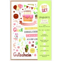 Allgemeine Wünsche DIY Set Gutschein Glück...