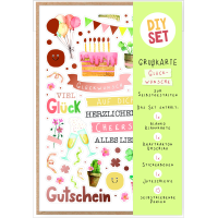 Allgemeine Wünsche DIY Set Gutschein Glück...