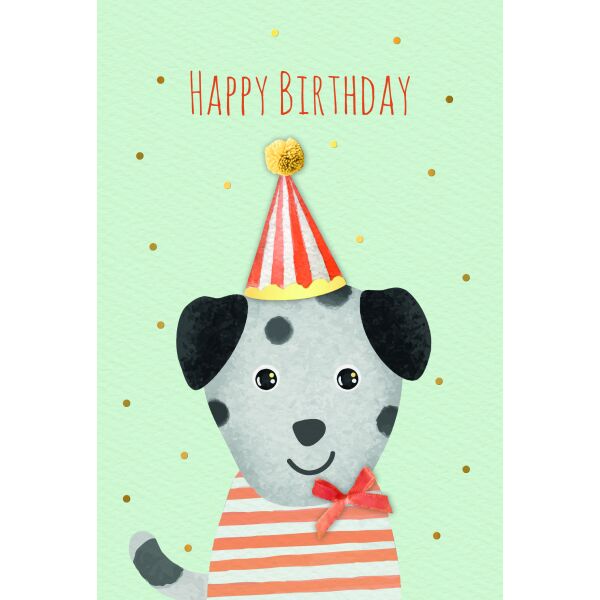 Geburtstag Handmade Happy Birthday Hund Glückwunschkarte mit Umschlag