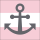 Servietten Lunch 33 x 33 cm 3-lagig 20 Servietten Anker rosa-weiß maritim pink