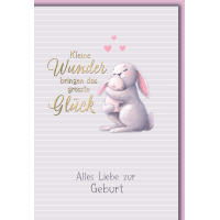 Baby Hasenmama und Baby Geburt Kleine Wunder Glück...