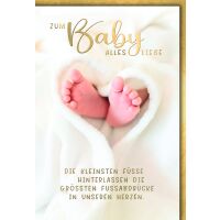 Baby Babyfüsse in Decke Herzform Geburt...