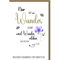 Geburtstag Veilchen gezeichnet an Wunder glauben...