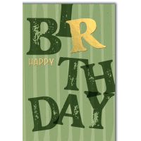 Geburtstag grüner Text Streifen Happy Birthday...