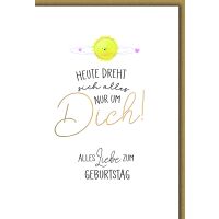 Geburtstag Sonne und Spruch alles dreht sich um Dich...