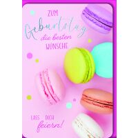 Geburtstag bunte Macarons lass Dich feiern...