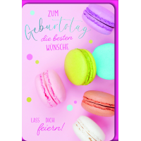 Geburtstag bunte Macarons lass Dich feiern...