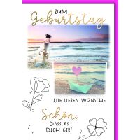 Geburtstag Flaschenpost und Papierboot Schön, dass...