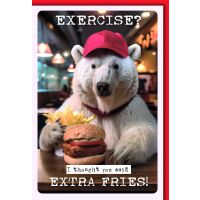 Geburtstag Eisbär mit Burger und Pommes extra Pommes...
