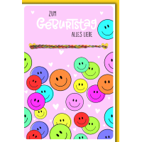 Geburtstag Armband Smileys Herz alles Liebe...
