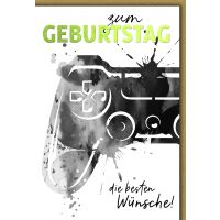 Geburtstag Controller Aquarell beste Wünsche...