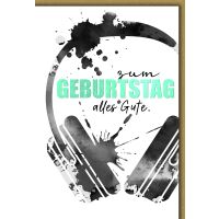 Geburtstag Kopfhöher Aquarell alles Gute...