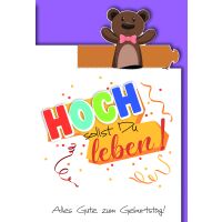 Kindergeburtstag Fingerpuppe Bär Hoch sollst Du...